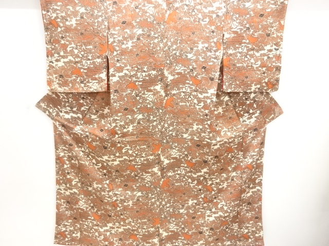 JAPANESE KIMONO / ANTIQUE KIMONO / TAISHO ROMAN STYLE / KINSHA / FLOWER & BIRD